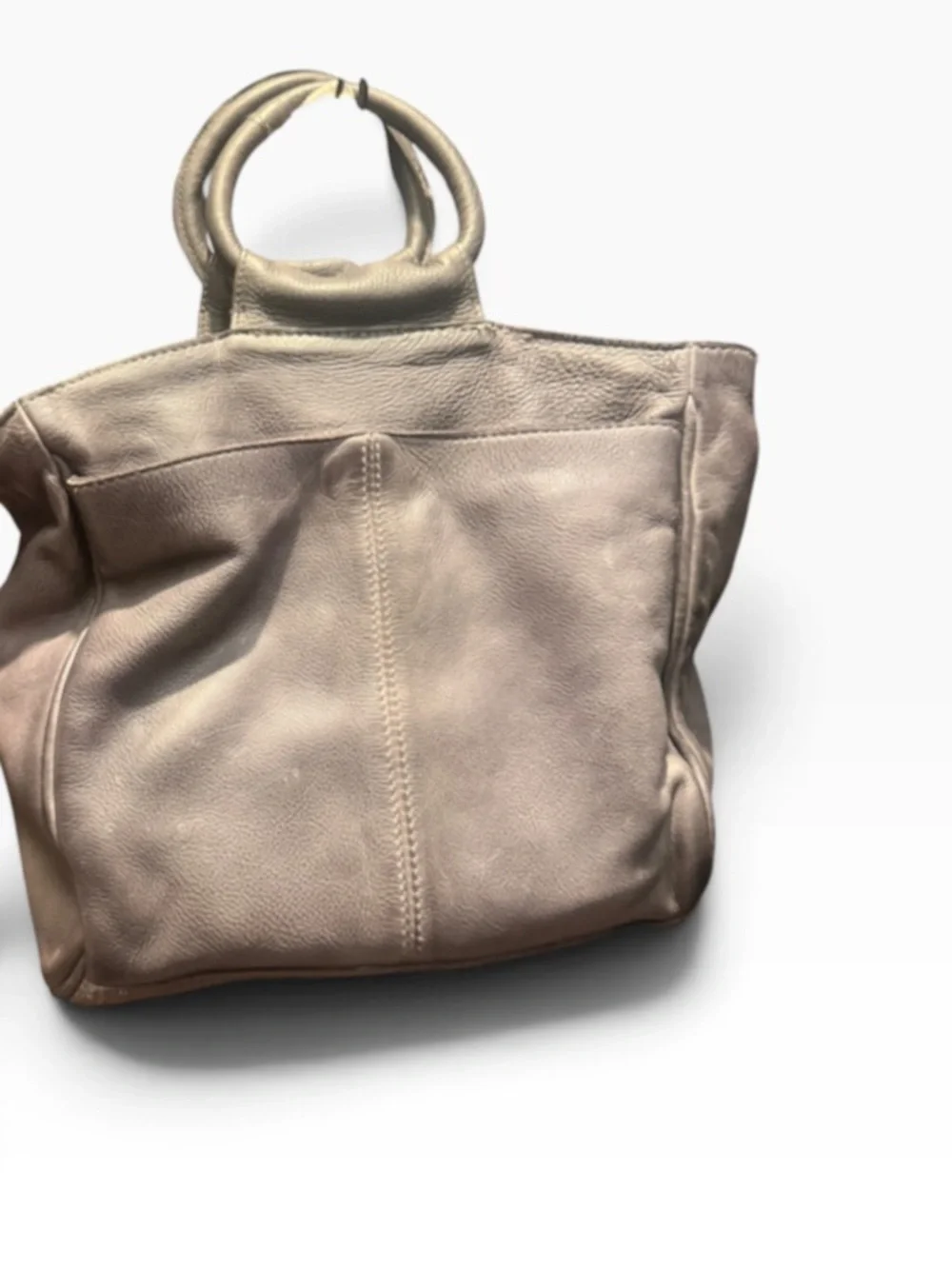 latico Taupe Studded Leather Satchel